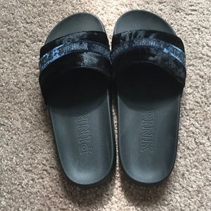 VS Blue Velvet Slides